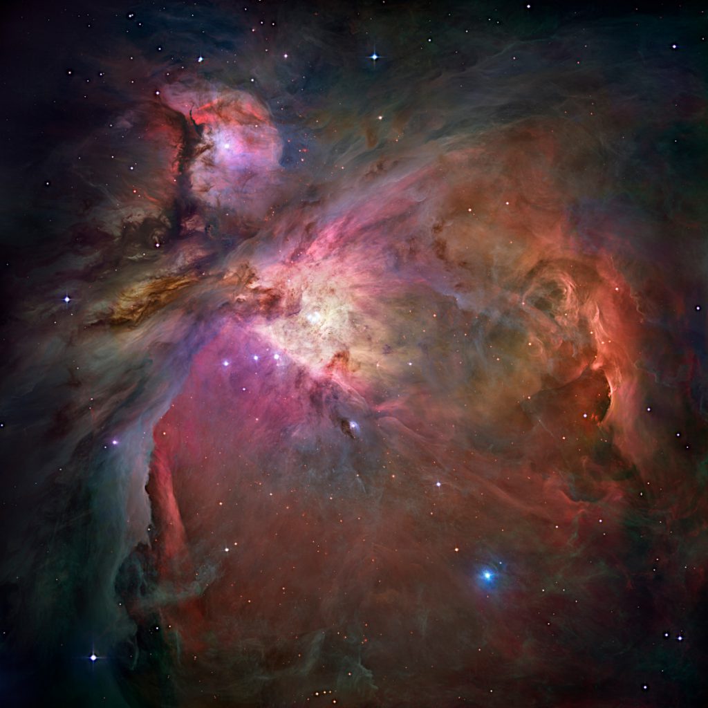 オリオン大星雲。Image Credit: NASA,ESA, M. Robberto (Space Telescope Science Institute/ESA) and the Hubble Space Telescope Orion Treasury Project Team
