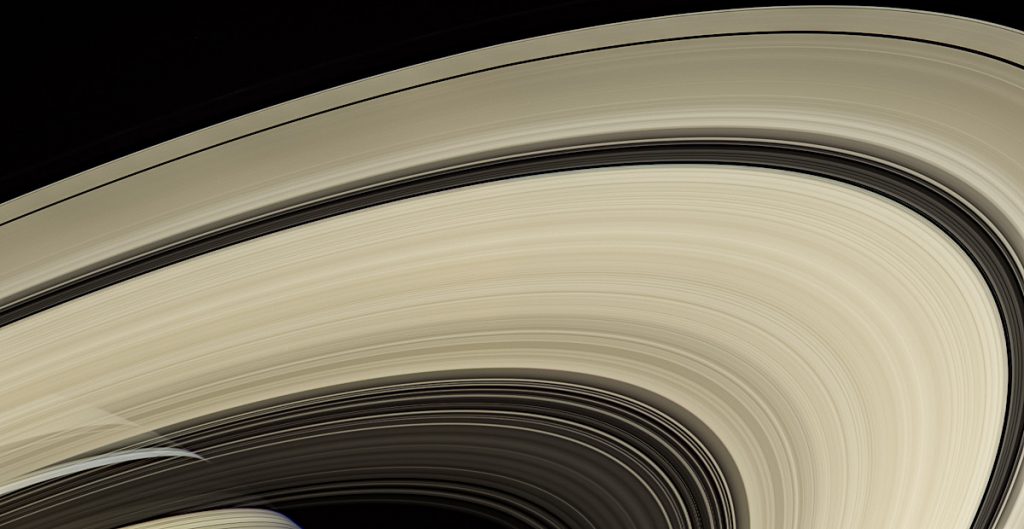 カッシーニ探査機がとらえた土星のリング。Image Credit: NASA/JPL-Caltech/Space Science Institute
