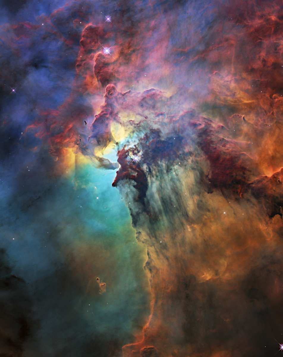 ハッブルがとらえた干潟星雲の中心部 ハッブル打ち上げ28周年記念画像 アストロピクス