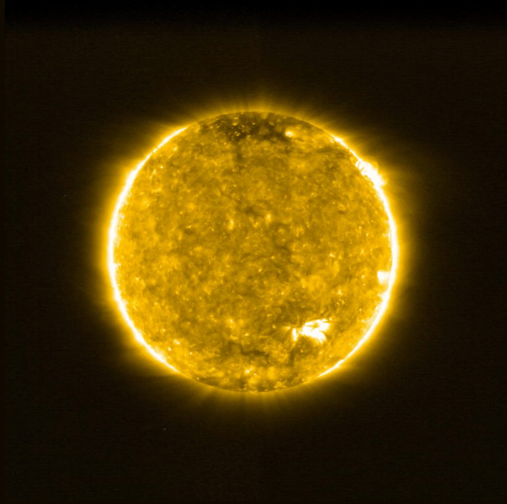ソーラー・オービターが史上最も近い距離からとらえた太陽。Image Credit: Solar Orbiter/EUI Team (ESA & NASA); CSL, IAS, MPS, PMOD/WRC, ROB, UCL/MSSL