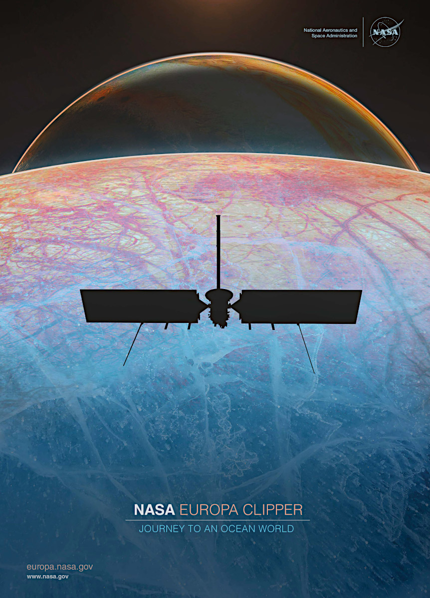 Nasa特製ポスターデータ エウロパ クリッパー オーシャンワールドへの旅 アストロピクス