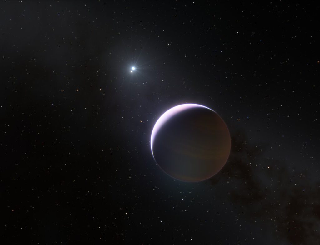 ケンタウルス座b星を回る巨大惑星の想像図。Image Credit: ESO/L. Calçada