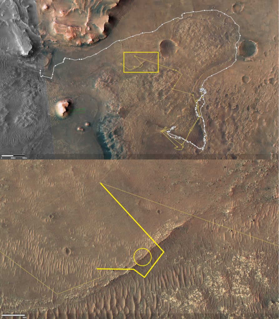 Location Map for Perseverance Rover - NASA Marsより