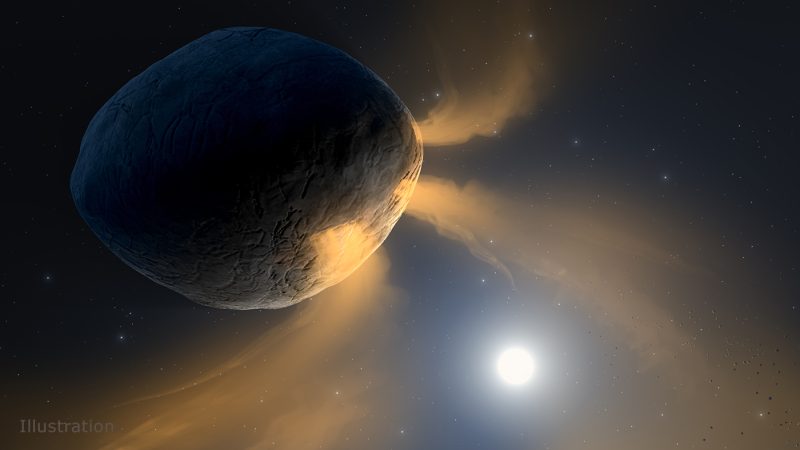 太陽に接近中の小惑星ファエトンの想像図。Image Credit: NASA/JPL-Caltech/IPAC