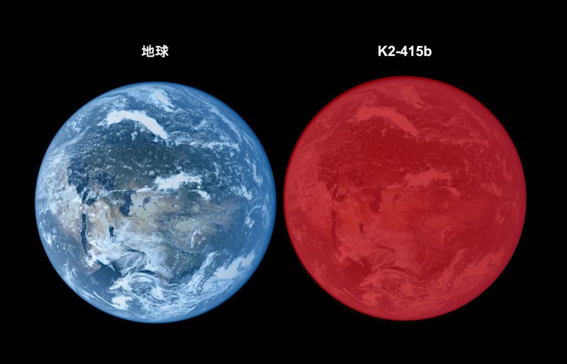 右はK2-415bの想像図。K2-415bは、ケプラー宇宙望遠鏡で発見された太陽系外惑星の中では、最も近い距離にある地球型惑星です。
