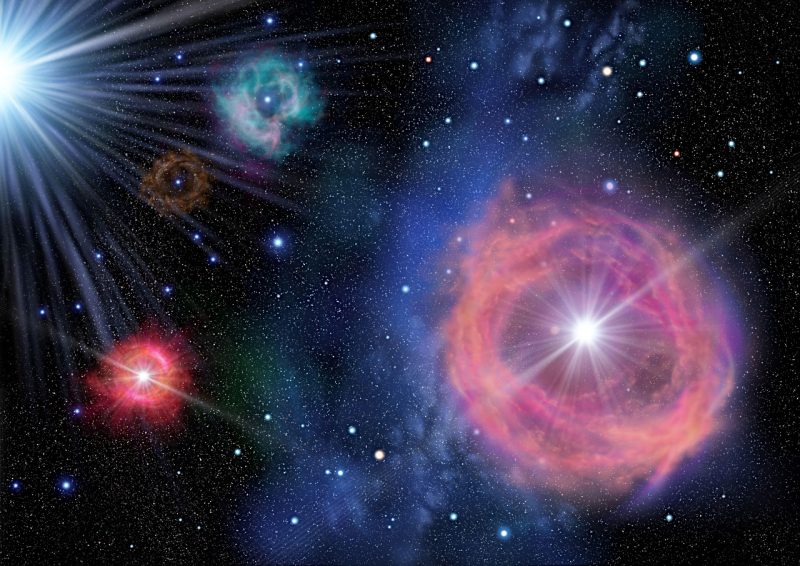 巨大質量の初代星による超新星爆発の想像図。Image Credit: 中国国家天文台