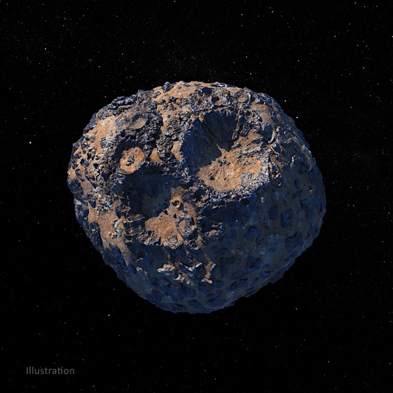 プシケの想像図。Image Credit: NASA/JPL-Caltech/ASU