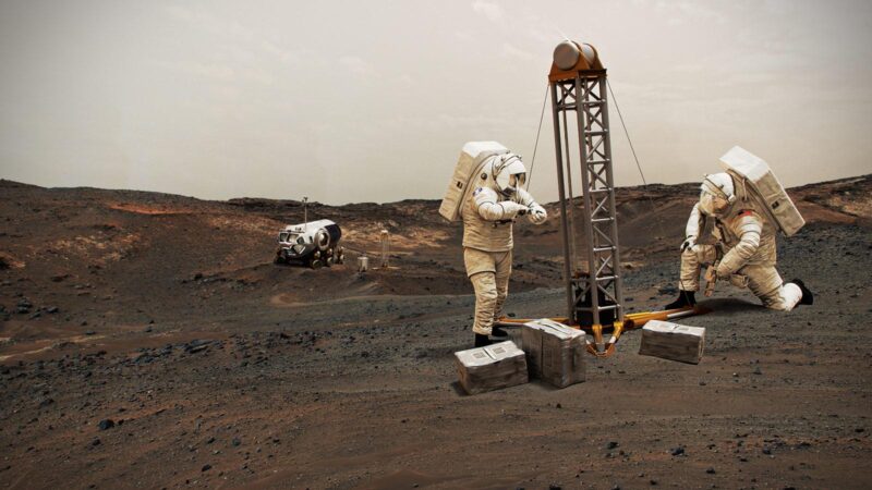 将来の火星有人探査の想像図。Image Credit: NASA